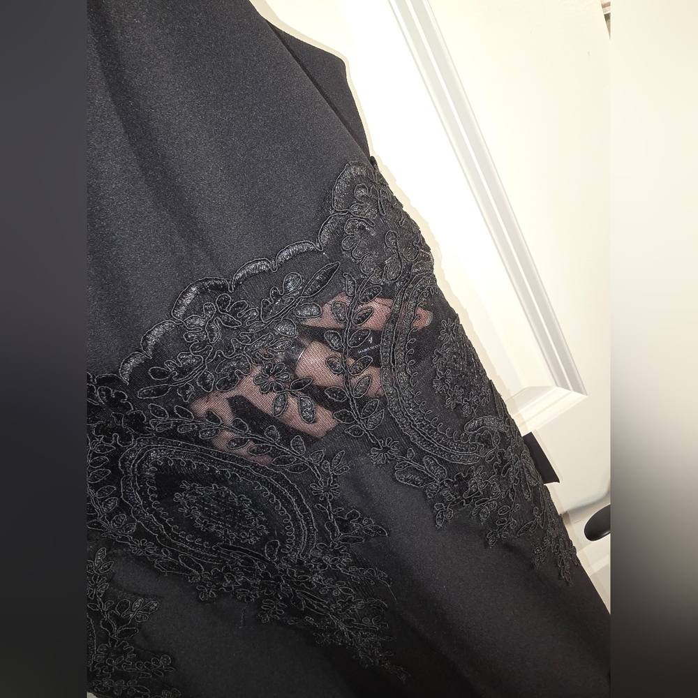 Lulu's Black Embroidered Mesh Lace Bodycon Dress Can't Deny It Size XL NWT - Picture 10 of 16